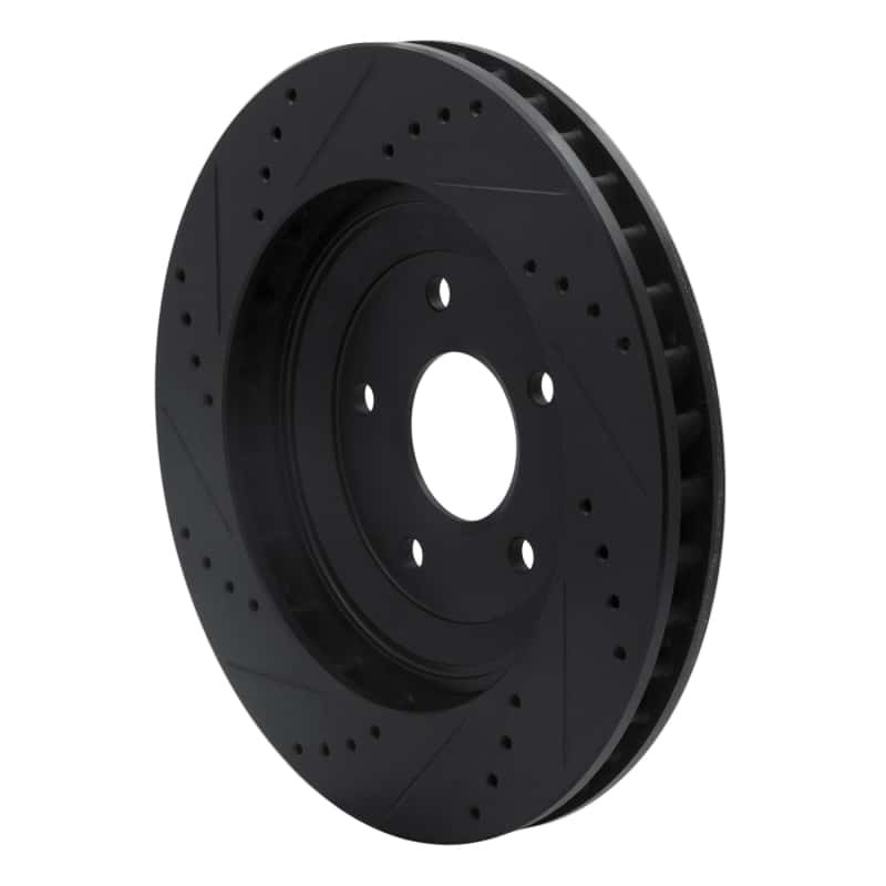 R1 Concepts — R1 97-09 Cadillac XLR Left Front Drilled & Slotted Black Brake Rotor
R1 Brake Rotor Drill - view 4