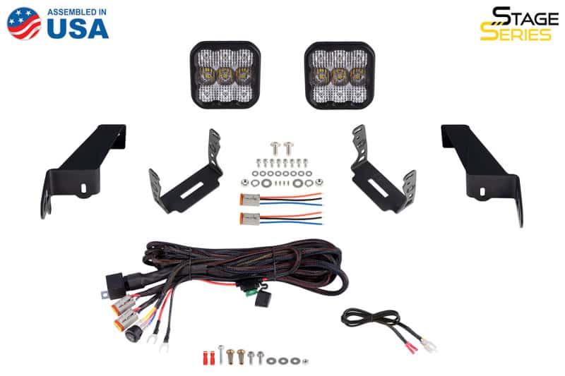 Diode Dynamics — Diode Dynamics 18-21 Jeep JL Wrangler SS5 Bumper LED Pod Light Kit - Yellow Pro Driving - view 8