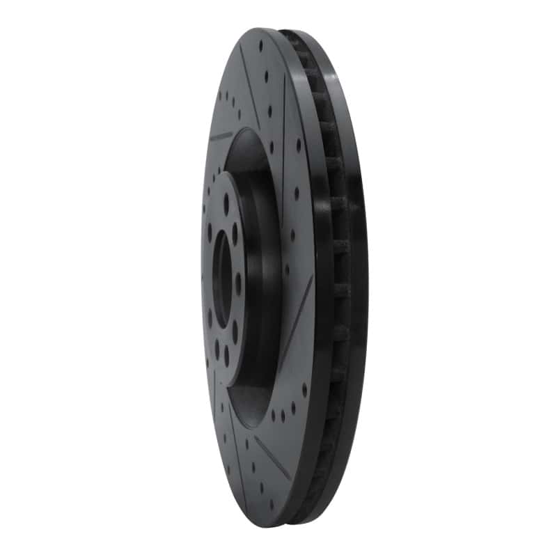 R1 Concepts — R1 08-11 Saab 9-3 Front Right Drilled & Slotted Black Brake Rotor
R1 Brake Rotor Drill - view 2
