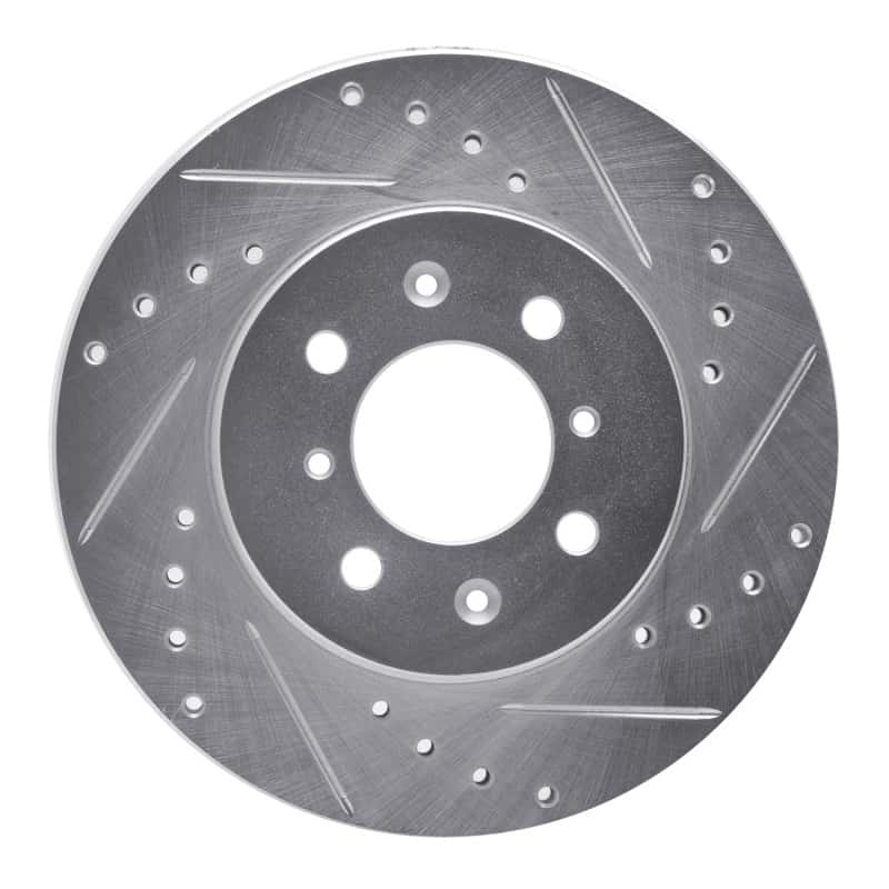 R1 Concepts — R1 87-99 Hyundai Excel Front Right Drilled & Slotted Silver Brake Rotor
R1 Brake Rotor Drill - view 1