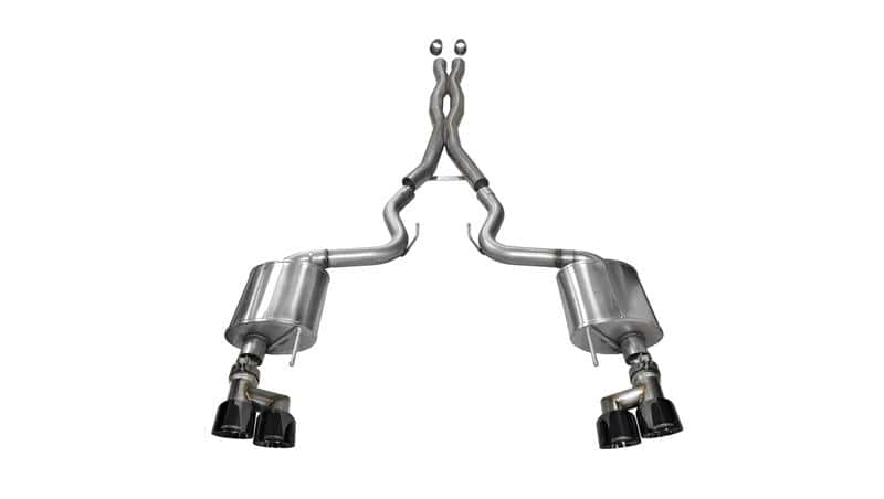 CORSA Performance — Corsa 2015-2017 Ford Mustang GT 5.0 3in Cat Back Exhaust Black Quad Tips (Sport)
Exhaust - view 2