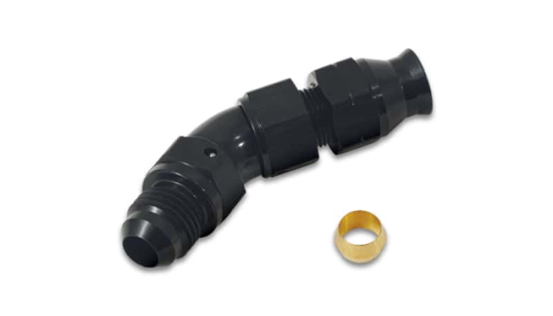 Vibrant — Vibrant 45 Degree 5/16in Tube to Male -6AN Flare Adapter w/ Olive Inserts
-6ANML-5/16"Tube45Dg - view 1