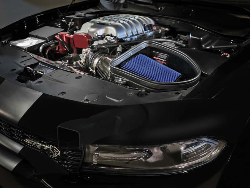 aFe — aFe Dodge Charger SRT Hellcat Redeye 21-23 V8-6.2L Track Series Stage-2 Carbon Fiber Intake Pro 5R
Track Series Intake  - view 9