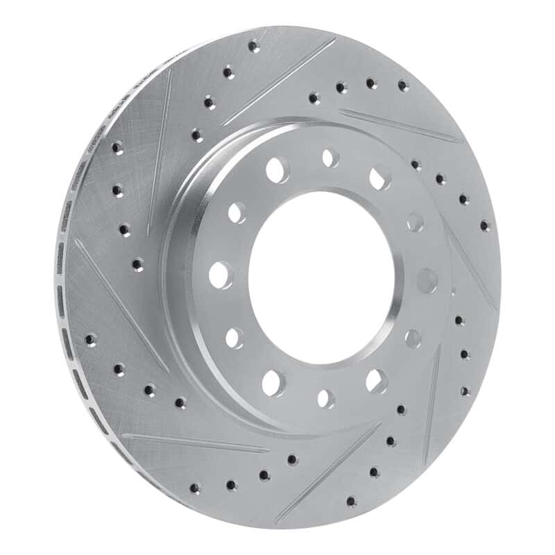 R1 Concepts — R1 76-89 Toyota Land Cruiser Front Left Drilled & Slotted Black Brake Rotor - view 2