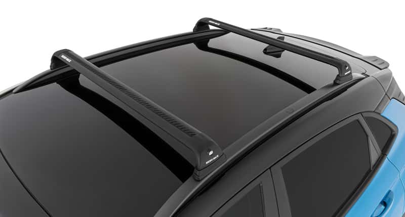 Rhino-Rack — Rhino-Rack 18-22 Hyundai Kona 1st Gen 5 Door SUV w/Flush Rails Vortex RVP 2 Bar Roof Rack - Black
Vortex RVP Black 2 B - view 4