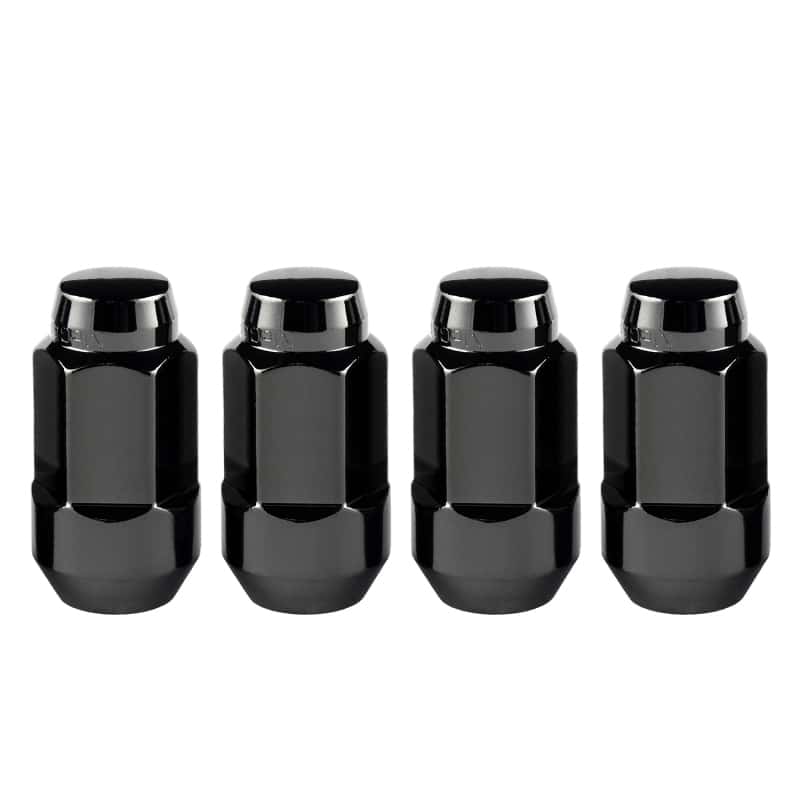 McGard — McGard Hex Lug Nut (Cone Seat Bulge Style) M14X1.5 / 22mm Hex / 1.945in. Length (4-Pack) - Black - view 1