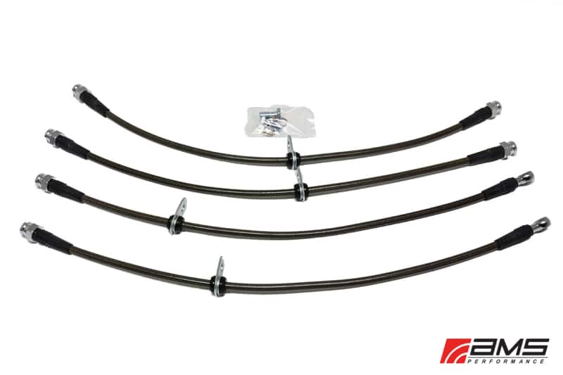 AMS — AMS Performance 08-15 Mitsubishi EVO X Stainless Steel Brake Lines (4 Lines)
EVO Brake Lines - view 1