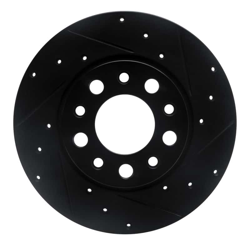 R1 Concepts — R1 15-25 Alfa Romeo Tonale Rear Right Drilled & Slotted Black Brake Rotor
R1 Brake Rotor Drill - view 1