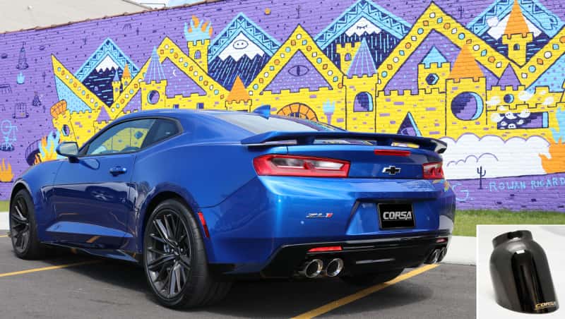 CORSA Performance — Corsa 2017-2024 Chevrolet Camaro SS 6.2L V8 2.75in Black Sport Axle-Back Exhaust
Exhaust - view 2