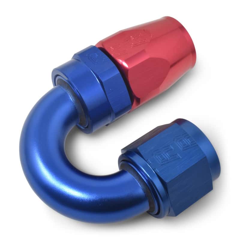 Russell — Russell Performance -8 AN Red/Blue 180 Degree Full Flow Swivel Hose End (With 3/4in Radius)
Hose Fitting - view 6