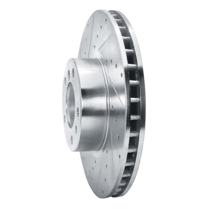 R1 Concepts — R1 00-03 BMW 540I Front Left Drilled & Slotted Silver Brake Rotor
R1 Brake Rotor Drill - view 2