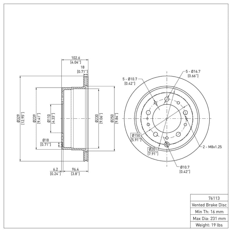 DFC — DFC 98-07 Lexus LX470 Rear GeoSPEC Coated Rotor
DFC Brake Rotor - view 6
