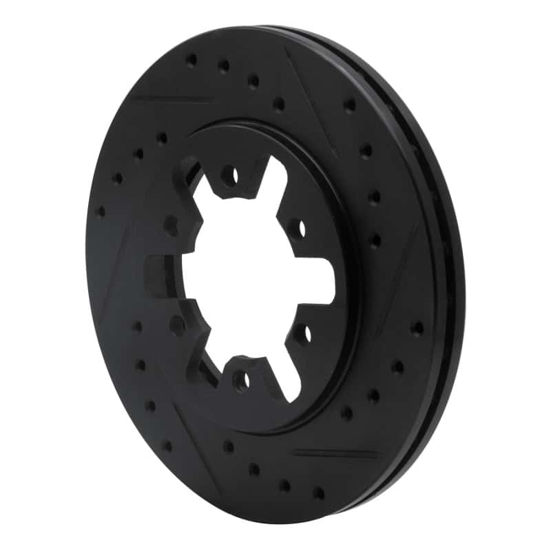 R1 Concepts — R1 82-85 Nissan 720 Datsun Front Left Drilled & Slotted Black Brake Rotor
R1 Brake Rotor Drill - view 2