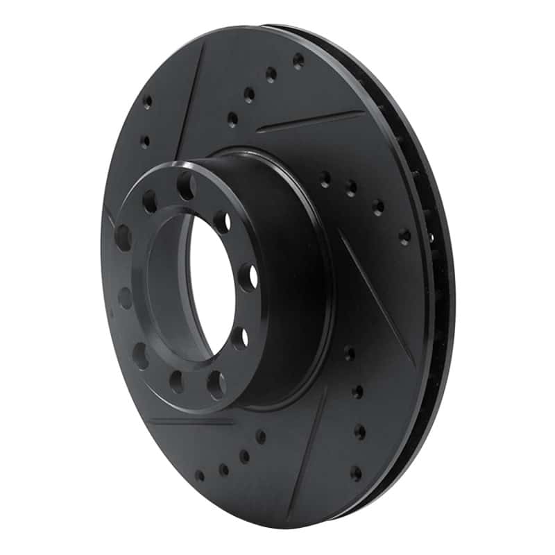 R1 Concepts — R1 79-85 Mercedes-Benz 380SL Front Left Drilled & Slotted Black Brake Rotor
R1 Brake Rotor Drill - view 2
