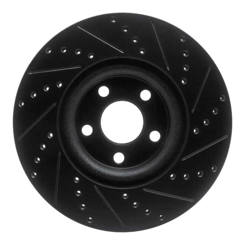 R1 Concepts — R1 17-20 Lincoln MKZ Front Left Drilled & Slotted Black Brake Rotor
R1 Brake Rotor Drill - view 5