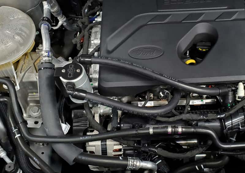 J&L — J&L 2021-2024 Ford Bronco 1.5L EcoBoost Passenger Side Oil Separator 3.0 - Clear Anodized
Oil Separator - view 2