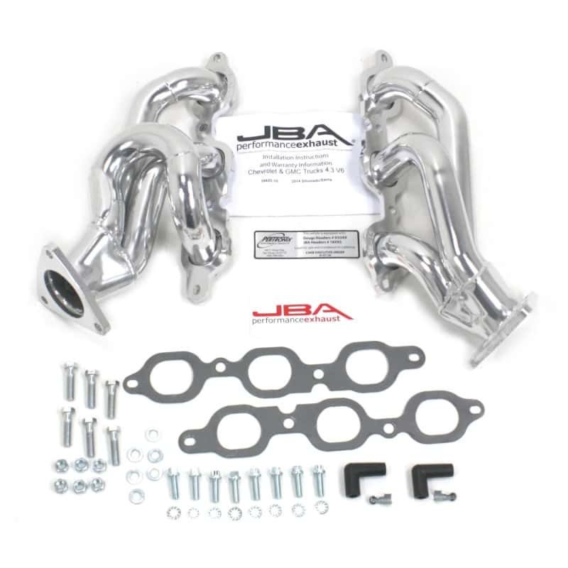 JBA — JBA 14-20 GM Truck 4.3L V6 1-5/8in Primary Silver Ctd Cat4Ward Header
Exhaust Header - view 2