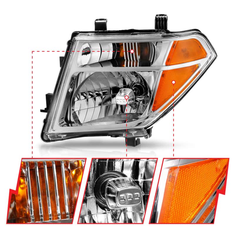 ANZO — ANZO 2005-2008 Nissan Pathfinder Crystal Headlight Chrome Amber (OE Replacement)
Head Light Set
HdLtSet - view 8