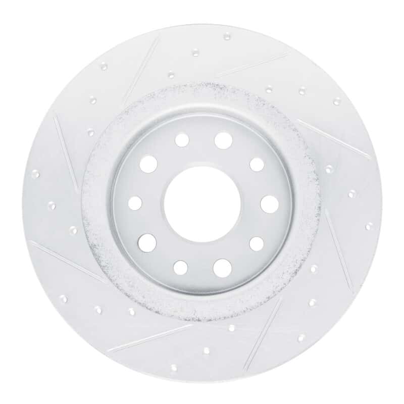 R1 Concepts — R1 22-25 Jeep Grand Cherokee Rear Right Drilled & Slotted Silver Brake Rotor - view 5