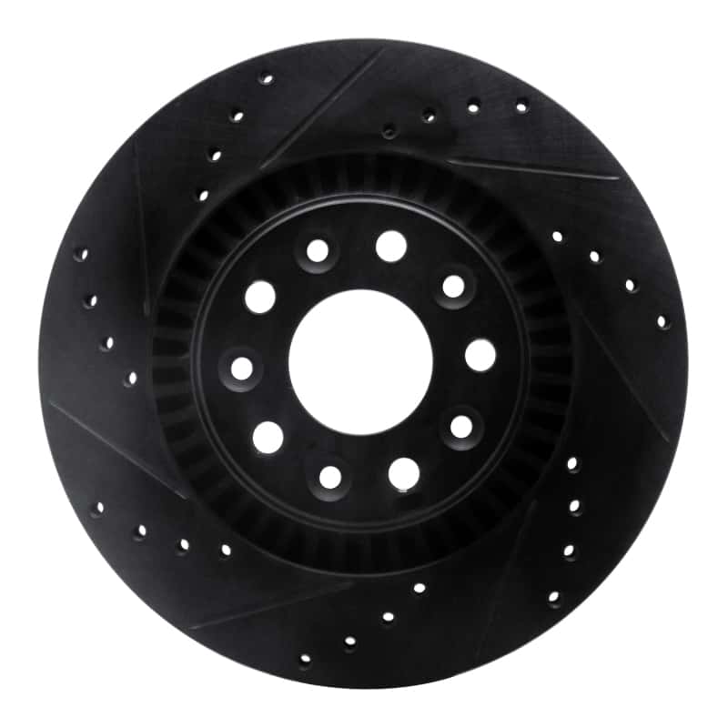 R1 Concepts — R1 05-09 Ford Freestyle Front Left Drilled & Slotted Black Brake Rotor
R1 Brake Rotor Drill - view 1
