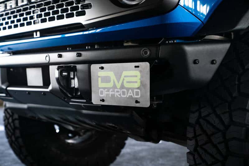 DV8 Offroad — DV8 Offroad 21-22 Ford Bronco Factory Front Bumper License Relocation Bracket - Side
License Bracket - view 15
