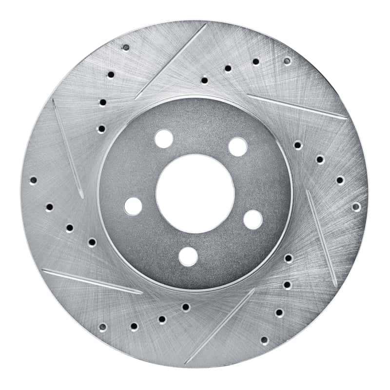 R1 Concepts — R1 89-95 Chrysler LeBaron Front Left Drilled & Slotted Silver Brake Rotor
R1 Brake Rotor Drill - view 1