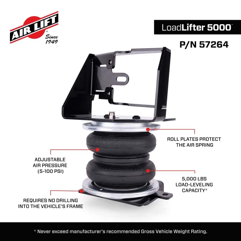 Air Lift — Air Lift LoadLifter 5000 Air Spring Kit for 23-25 Toyota Sequoia 4WD
Load-leveling kit - view 10