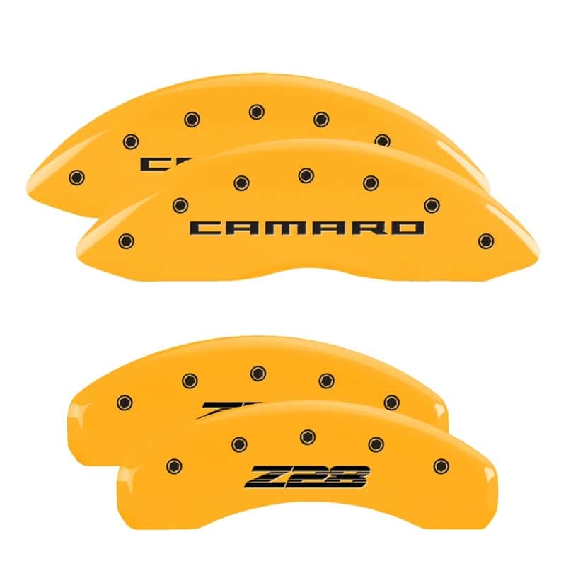 MGP — MGP 4 Caliper Covers Engraved Front Gen 5/Camaro Engraved Rear Gen 5/Z28 Yellow finish black ch
Caliper Covers - view 1