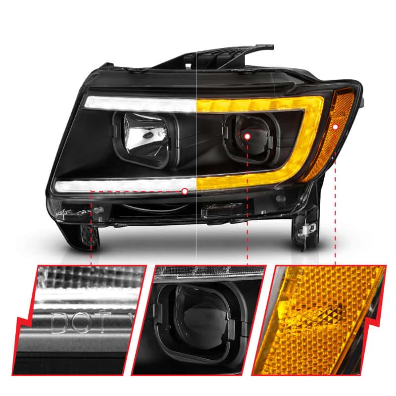ANZO — ANZO 11-13 Jeep Grand Cherokee (Factory Halogen Only) Projector Headlights w/Light Bar Swtchbk Black
Head Light Set
HdLtSet - view 6