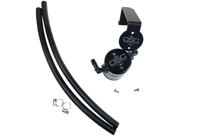 J&L — J&L 16-17 Chevrolet SS 6.2L Passenger Side Oil Separator 3.0 - Black Anodized
Oil Separator - view 1