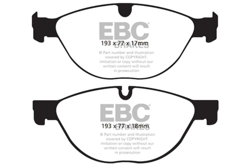 EBC — EBC 10-15 Jaguar XF 5.0 Supercharged (470) Yellowstuff Front Brake Pads
Disc Brake Pad - view 1