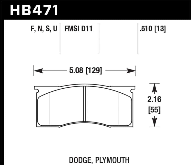Hawk Performance — Hawk HPS Street Brake Pads
Disc Brake Pad - view 2