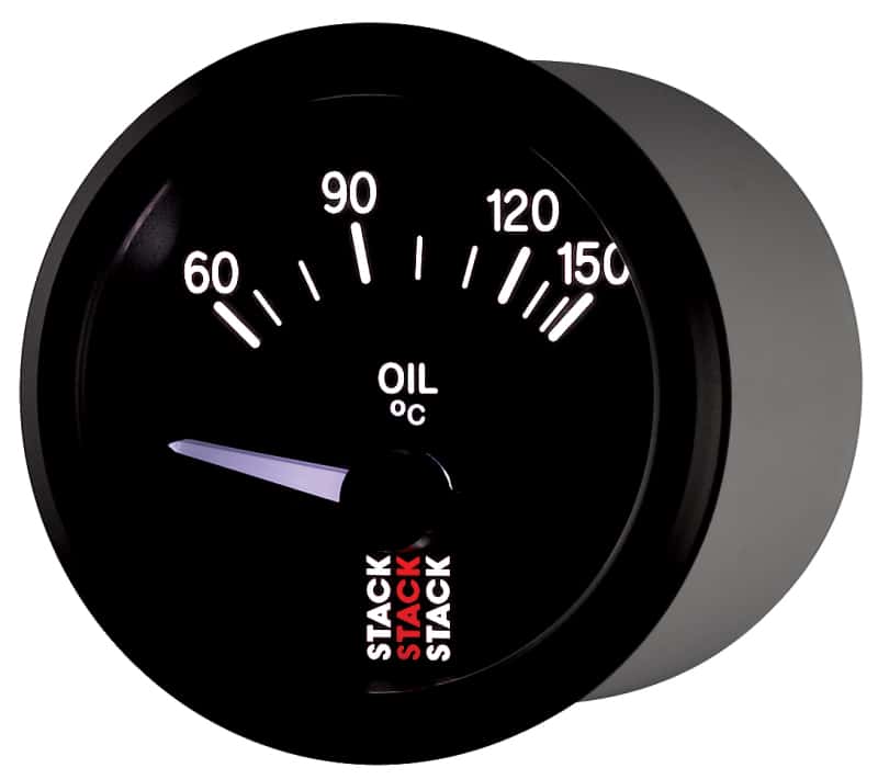 AutoMeter — Autometer Stack 52mm 60-150 Deg C M10 Male Electric Oil Temp Gauge - Black
Ga OilT Elec Bk 150C - view 3