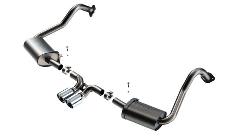 Borla — Borla 17-22 Porsche Cayman/Boxster 718 2.0L 4 Cyl. AT/MT RWD 2DR 2.25in S-Type Exhaust
Cat-Back System - view 1