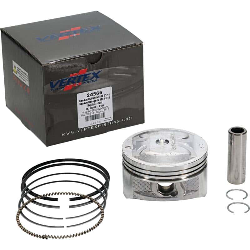 Vertex Pistons — Vertex Piston 07-15 Can-Am Outlander 500 4x4 500cc Cast Replica Piston Kit - view 2