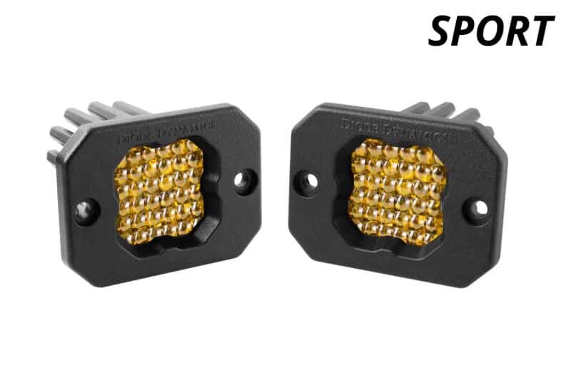 Diode Dynamics — Diode Dynamics Stage Series C1 LED Pod Sport - Yellow Flood Flush ABL (Pair) - view 2