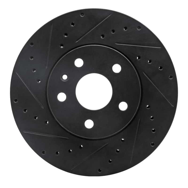 R1 Concepts — R1 2008-2014 Cadillac CTS Front Left Drilled & Slotted Black Brake Rotor
R1 Brake Rotor Drill - view 1