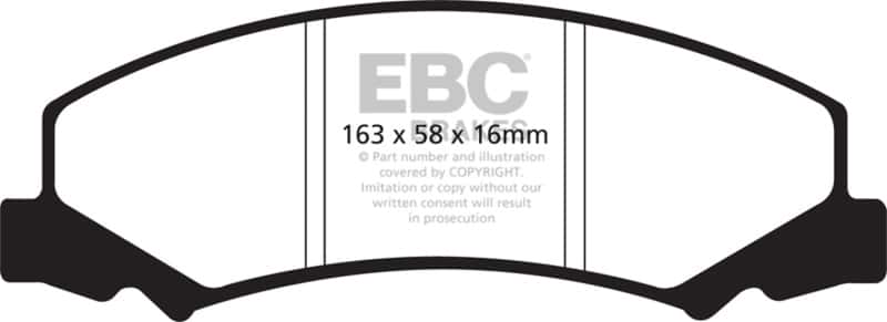 EBC — EBC 08-09 Buick Allure (Canada) 5.3 Ultimax2 Front Brake Pads
Disc Brake Pad - view 1