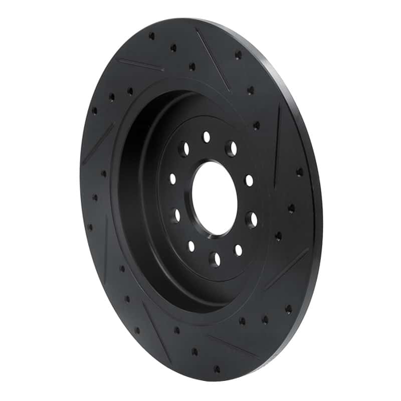 R1 Concepts — R1 05-19 Ford Five Hundred Rear Left Drilled & Slotted Black Brake Rotor
R1 Brake Rotor Drill - view 4