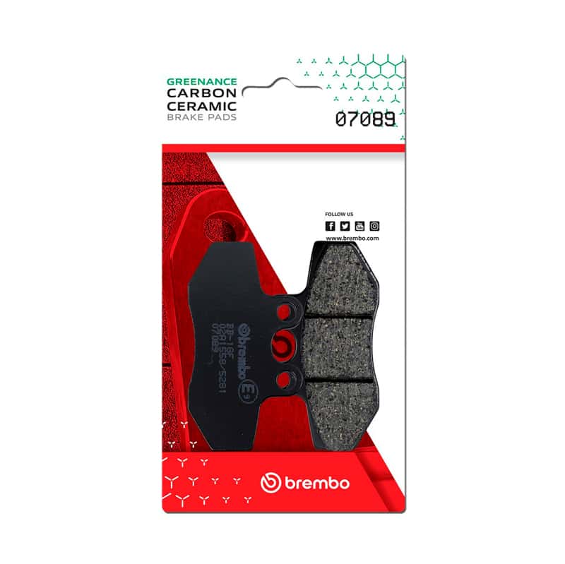 Brembo OE Powersports — Brembo OE Benelli Velvet Carbon Ceramic Brake Pad - Rear - view 2