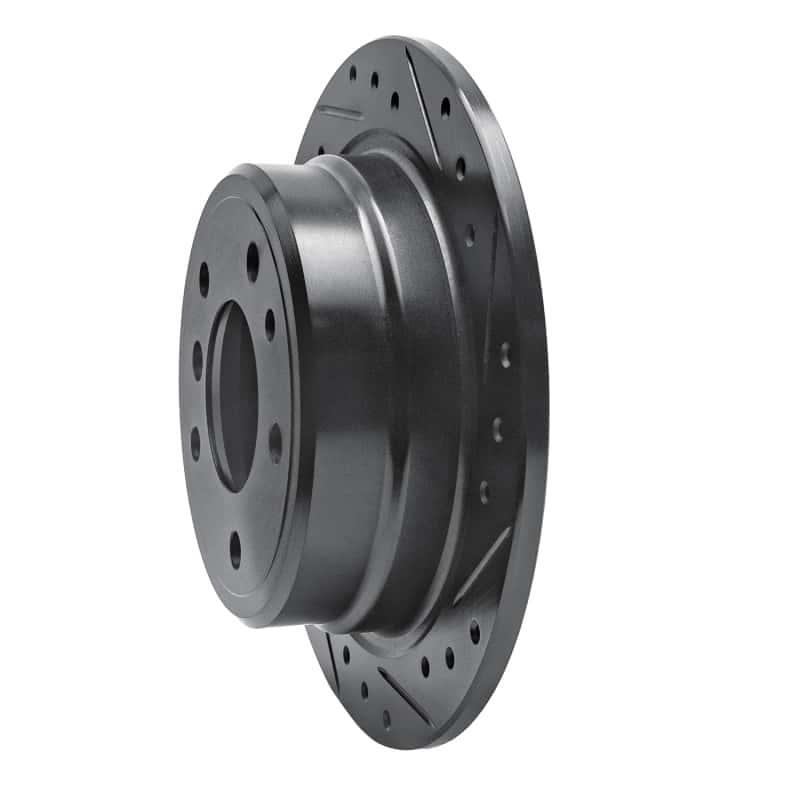 R1 Concepts — R1 81-86 BMW 735I Rear Right Drilled & Slotted Black Brake Rotor
R1 Brake Rotor Drill - view 2