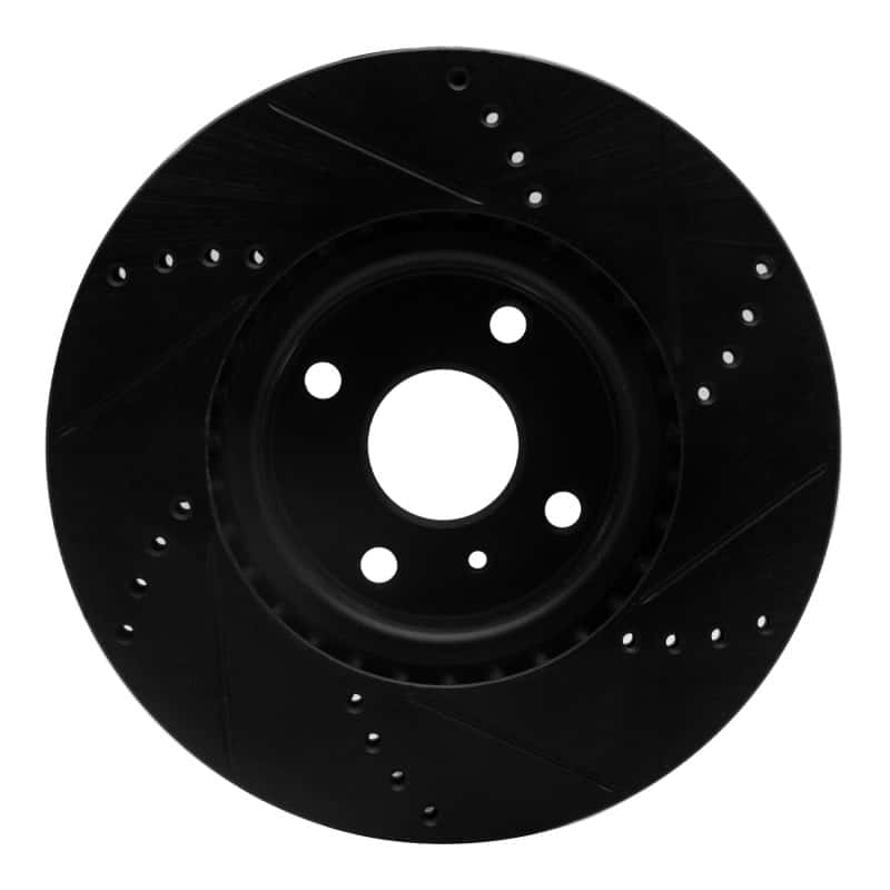 R1 Concepts — R1 2016-2025 Fiat 124 Spider Front Left Drilled & Slotted Black Brake Rotor
R1 Brake Rotor Drill - view 5
