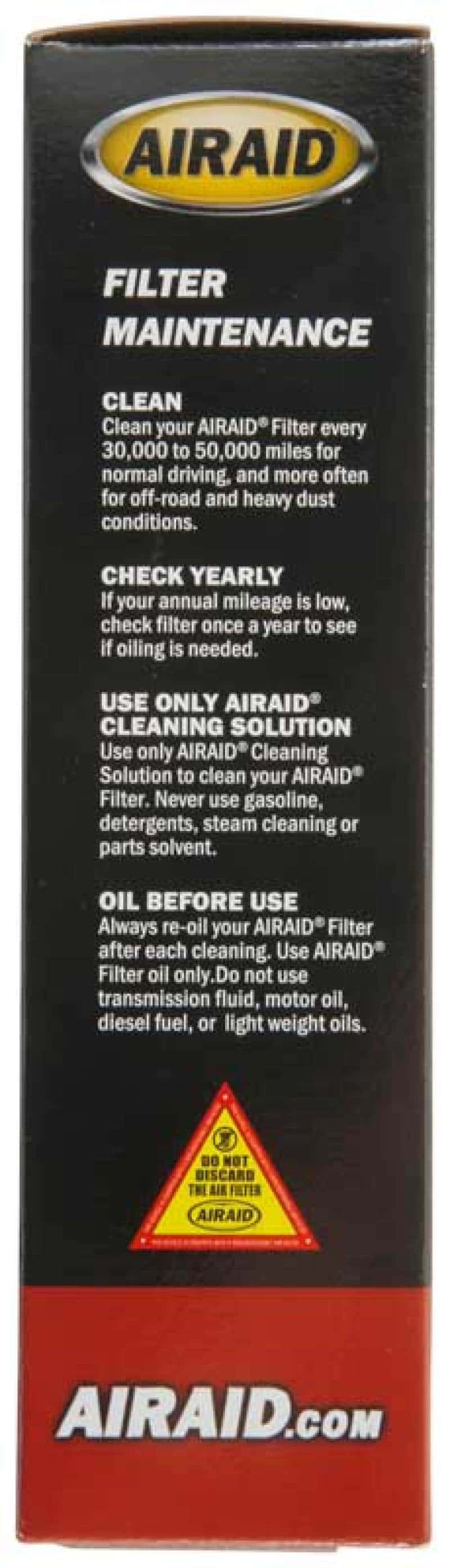 Airaid — Airaid Renew Kit - 12oz Cleaner / 8oz Squeeze Oil
Air Filter Cleaning
Cleaner - view 7