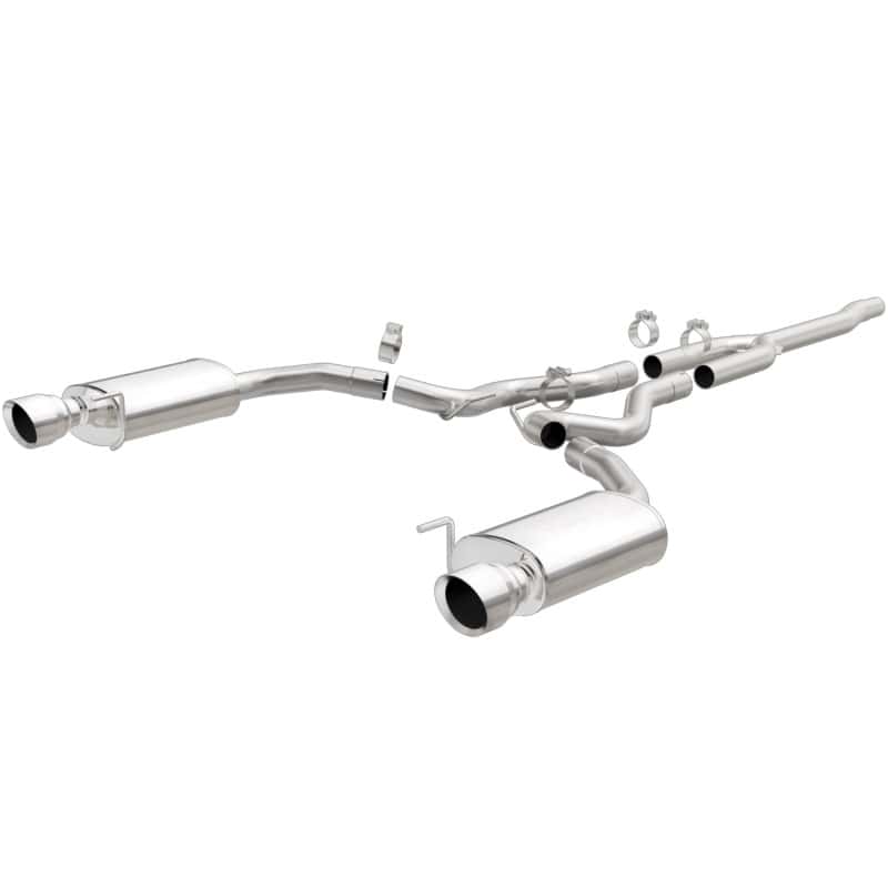 Magnaflow — MagnaFlow Cat Back, SS, 2.5in, Street, Dual Split Polished 4.5in Tips 2015 Ford Mustang Ecoboost
Cat-Back - view 1