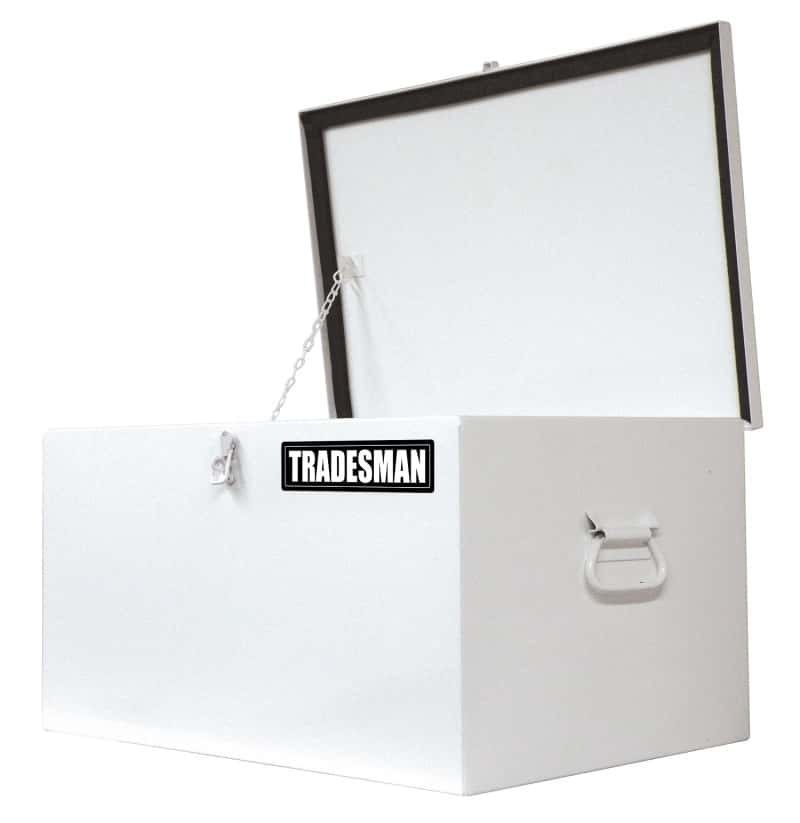 Tradesman — Tradesman Steel Job Site Box/Chest (Light Duty/Small) (24in.) - White - view 1