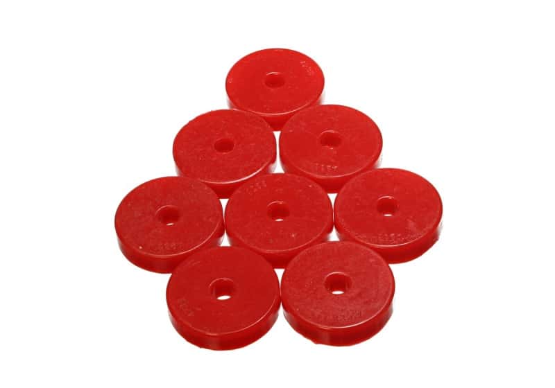 Energy Suspension — Energy Suspension Polyurethane Pad Set - 2-9/32in OD x 7/16in Hole ID x 1/2in Height - Round Red
LeafSprngInsulator - view 1