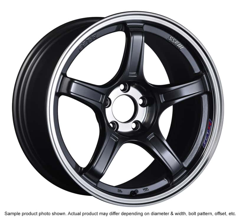 SSR — SSR GTX03 18x9.5 5x100 38mm Offset Black Graphite Wheel - view 2