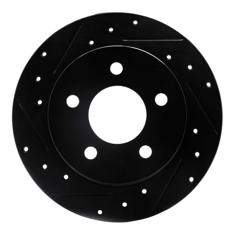 R1 Concepts — R1 94-04 Ford Mustang Rear Left Drilled & Slotted Black Brake Rotor
R1 Brake Rotor Drill - view 1