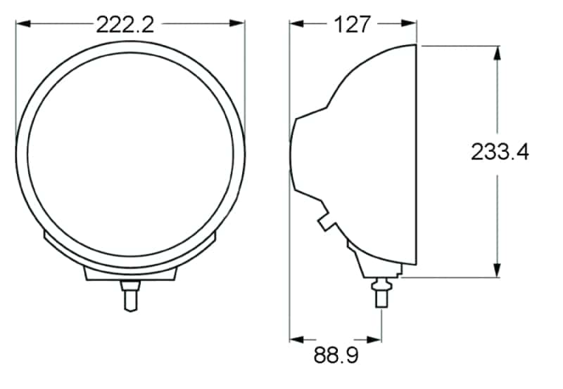 Hella — Hella Rallye 4000 Series Chrome Euro Beam 12V Halogen Lamp with Position Lamp - view 6