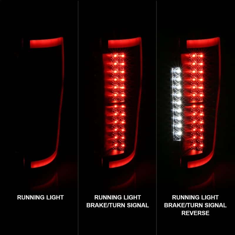 ANZO — FORD F250/ F350/ F450 17 UP L.E.D T.L BLACK HOUSE SMOKE LEN
ANZO 2017+ Ford F-250 LED Taillights - Black/Smoke
Tail Light Set
TailLightSet - view 8